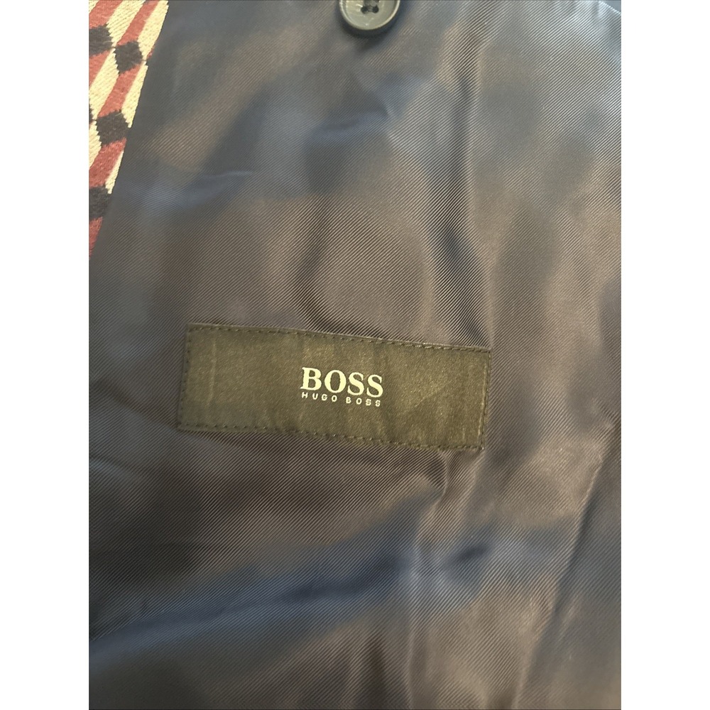 HUGO BOSS Norwin1 Geometric Black Brown Men Blazer Stretch Jacket Size 44R - Picture 6 of 7